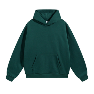 Custom Puff Print Blank Hoodies 400gsm Heavy Fleece Oversized Pullover Streetwear Hoodies No MOQ - Product Image 4