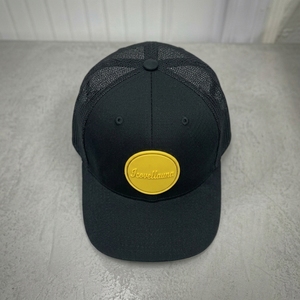หมวกแก๊ปทรง Trucker 6 แผง ปักโลโก้ทรงกลม ด้านหลังเป็นตาข่าย ปีกโค้ง ปรับขนาดได้ด้วยตัวล็อคแบบ Snap รับผลิตแบบ OEM ODM แบรนด์ส่วนตัว - Product Image 3