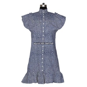Elegant Cotton Floral Printed Top Hand Block Printed Stylish Formal Party <b>Outfit</b> For Women India & Pakistan Clothing - Product Image 1