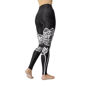 Unique Design Women Sublimation Leggings Hot Selling Fashionable Design Women Wear Leggings Elastic Waist Breathable durable - Product Image 3