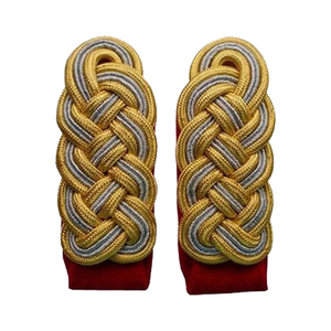 AUA - Epaulettes Bordados con Insignia de Hilo Dorado sobre Tela Negra, Diseño de Caligrafía Árabe, Insignias de Hombro para Uniforme, Hechas a Mano - Product Image 2