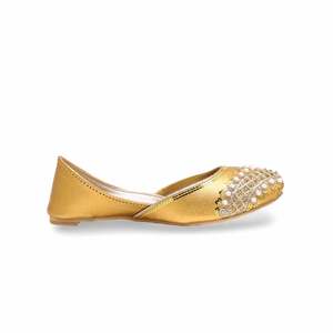 Flats Khusa de fantaisie doré pour filles KD2252 - Product Image 4