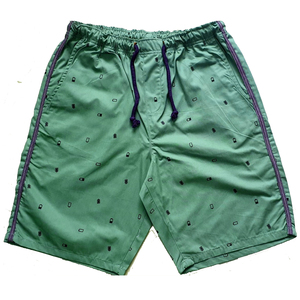Shorts imprimés verts pour hommes, séchage rapide, motif intégral, pour la plage, la natation, la gym, décontractés, légers, en tissu respirant avec bande latérale - Product Image 2