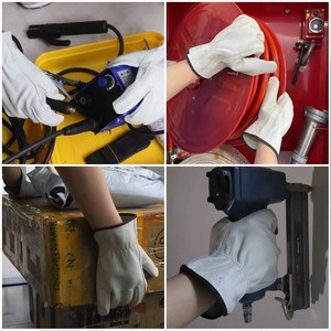 ถุงมือขับรถหนังแพะคุณภาพพรีเมียม ถุงมือป้องกันอันตรายในอุตสาหกรรม ป้องกันการเสียดสี ถุงมือทำสวน - Product Image 4