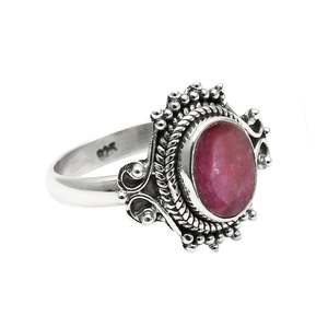 Semi-precious Root Chakra Oval Cut Natural Ruby Gemstone <b>Ring</b> Made From Solid 925 Sterling Silver <b>Statement</b> Bohemian <b>Ring</b> - Product Image 1