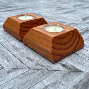 Natural Mango Wood <b>Tea</b> <b>Light</b> Holder Decorative Accent - Product Image 3
