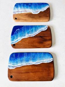 เขียงไม้เนื้อแข็งเคลือบอีพ็อกซี่เรซิ่นแบบพรีเมียม สำหรับเสิร์ฟชีส ผลไม้ ขนมปัง - Product Image 5