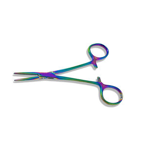 Pinces chirurgicales droites de qualité supérieure, couleur arc-en-ciel, à verrouillage manuel, classe I, pour chirurgie générale, en acier inoxydable - Product Image 3