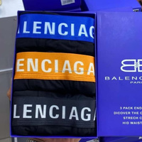 Lot de 3 boxers en coton pour homme, taille élastique, surplus de production, marque originale, stock disponible en gros