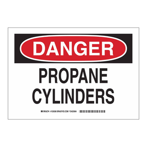 Panneau de signalisation en PVC pour bouteilles de propane - Panneau de signalisation pour les zones industrielles, les laboratoires et les entrepôts - Product Image 1