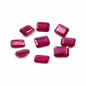 Rubis naturels de Bangkok, octogones calibrés 6x8mm, pierres précieuses de rubis naturelles facettées pour la fabrication de bijoux, prêtes à l'emploi - Product Image 1