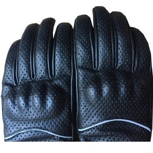 Guantes de Carreras Cortos de Motocross Unisex de Cuero Genuino con Logotipo Personalizado de Alta Calidad, Protección Rígida en los Nudillos, Keven Impex KI-602 Full - Product Image 3
