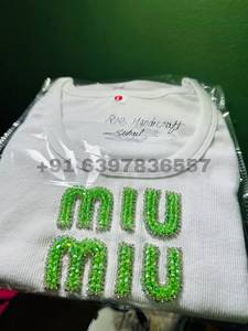 Camiseta sin mangas de algodón acanalado blanco para mujer, bordada Cocoa Babe, ropa casual de verano, venta al por mayor - Product Image 6