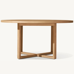 <b>Round</b> <b>dining</b> <b>table</b> furniture made of strong teak <b>wood</b> for outdoor restaurant or cafe use that is weather resistant - Product Image 5