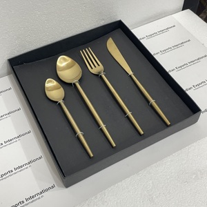 Juego de Cubiertos de Acero Inoxidable de Lujo, Cuchara/Tenedor/Cuchillo/Palillos, Kit Portátil Ligero, Apto para Lavavajillas, Indian IEI 22 - Product Image 3