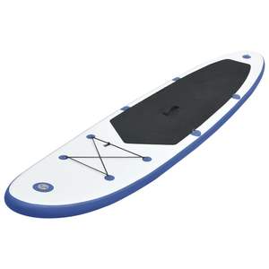 Blue and White <b>Inflatable</b> <b>Stand</b>-<b>Up</b> <b>Paddle</b> <b>Board</b> Set SUP Surfboard Accessory - Product Image 2