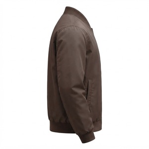 Chaqueta Bomber Estilo Universitario para Hombre con Ribetes Acanalados y Cremallera Completa, Ropa Exterior Casual para Personalización y Venta al por Mayor para Compradores de Ropa - Product Image 3