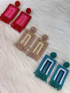Taco Tuesday Beaded Drop <b>Earrings</b> Women's Party Jewelry Gold Plated Cute Food Shape <b>Earrings</b> - Product Image 5
