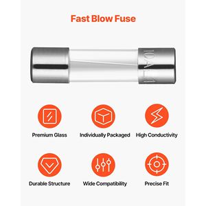 Kit d'assortiment de fusibles rapides en verre 120 pièces 125 volts 5 x 20 mm 1A 2A 3A 4A 5A 8A 10A 3,6 x 10 mm 2,5A 3A 5A Fusibles tubulaires pour - Product Image 4