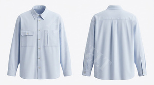 Camisa de Vestir de Manga Larga a Rayas con Diseño Personalizado Transpirable, Camisa de Trabajo con Botones, Mezcla de Algodón, Corte Entallado, Camisa de Vestir Formal - Product Image 2