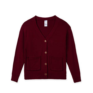 Premium Winter <b>Thick</b> Drop Shoulder <b>Cardigan</b> 4 Button Full Casual V-neck Solid Color 100% Acrylic Pocket Anti-Wrinkle ODM Cable - Product Image 1
