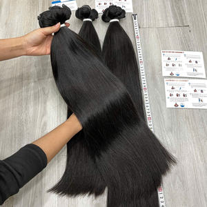 Extensiones de Cabello Humano Vietnamita Remy Virgen Súper Natural al por Mayor, Trama Doble a Máquina, 100% Natural, Liso, de Fábrica - Product Image 2