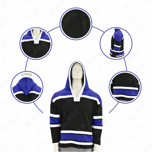 Sudadera con capucha y sudadera transpirable exclusiva para hombre, Sudadera con capucha bordada con bloque multicolor de retales cosidos de corte personalizado para hombre - Product Image 5