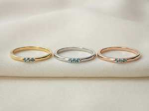 Proveedor mayorista en línea de anillos de plata de ley 925 con topacio azul natural, joyería minimalista Eternity Vermeil - Product Image 5