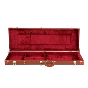 Custodia rigida quadrata in PU marrone per chitarra elettrica 82303602, compatibile con ST TL Burning Fire 170 Style, protezione per strumenti musicali - Product Image 2