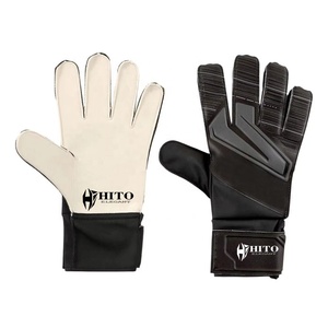 Hot Selling Custom Design Black and White Soccer Goalkeeper <b>Gloves</b> with 4mm German Latex Negative Cut - Product Image 1