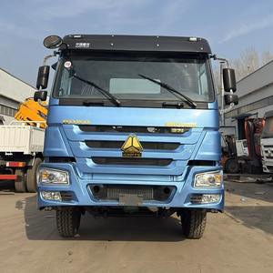 Camion tracteur poids lourd bleu 6x4, tête motrice, moteur diesel, véhicule de transport logistique commercial, modèle conduite à gauche - Product Image 4