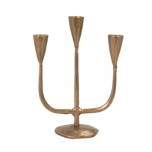 Candélabre en laiton fait main de qualité supérieure à trois bras, support décoratif en métal pour la décoration de la maison à prix abordables - Product Image 3