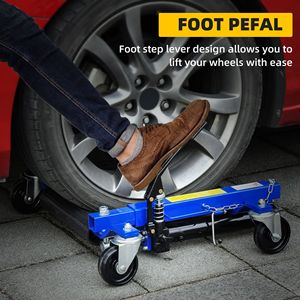 Elevador hidráulico para coches de 1496 lbs con trinquete, patines para vehículos, plataforma de pedal para mantenimiento automotriz, carro de transporte hidráulico para ruedas, patines para vehículos, elevador de coches - Product Image 3