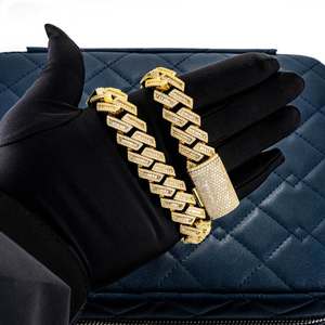 Collar de Cadena Cubana Premium con Incrustaciones de Piedras de Corte Baguette, Acabado Dorado Estilo Hip Hop, Joyería de Alta Gama Unisex, Regalo - Product Image 6