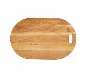 Tabla de cortar de bambú rectangular con asa, acabado natural, tabla de cortar de madera de acacia hecha a mano - Product Image 4