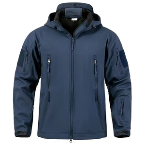 Veste de pluie imperméable personnalisée pour homme, coupe-vent multi-panneaux à capuche, légère, pour la randonnée et les aventures en plein air - Product Image 1