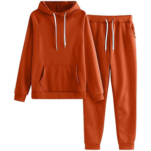 Conjunto Deportivo con Capucha de Alta Calidad 2026, 100% Algodón, Manga Larga, Color Sólido, Corte Holgado Informal, Pantalones y Sudadera con Cordón Ajustable - Product Image 6
