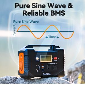 Generatore Solare Portatile FlashFish 40800mAh 200W con Presa AC 110V, 2 Porte DC, 3 USB e Batteria di Backup - Product Image 3