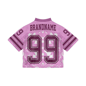 เสื้อเจอร์ซีย์ตาข่ายแบบจูเนียร์ คอวี สำหรับทีมกีฬา ปรับแต่งได้ น้ำหนักเบา ผลิตจากโพลีเอสเตอร์ 100% ลายดอกไม้ สำหรับผู้ใหญ่ เล่นรักบี้ - Product Image 5