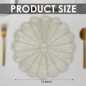 Elegant Modern Glass Beaded Charger <b>Plate</b> New Arrival Non-Slip Decorative Durable Table <b>Mat</b> for Wedding and Banquets - Product Image 2