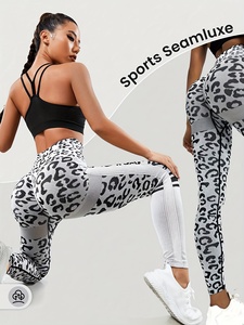 Leggings de yoga pour femmes, taille haute, en spandex et nylon, pour le sport et le fitness, vente en gros - Product Image 4