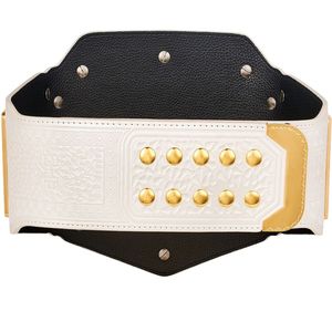 WWE United Kingdom Women's Championship Belt White Leather Gold Design Premium Quality Wrestling Belt for Fans and Collectors - Product Image 3