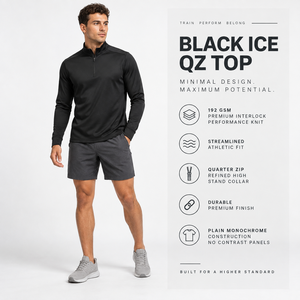 Custom Men's Quarter <b>Zip</b> Performance Pullover Lightweight Polyester Breathable Sports <b>Top</b> Running OEM Supplier Activewear - Product Image 5