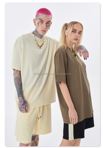 เสื้อยืดคอกลมผ้าฝ้ายใส่ได้ทั้งชายและหญิงเสื้อยืดไหล่ปล่อยชาย - Product Image 4