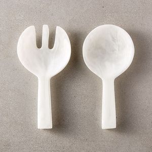 Elegante Juego de Cuchara y Tenedor para Ensalada de Resina de Lujo con Mango Largo, Decoración para el Hogar y Bodas, Apto para Lavavajillas, Duradero, Ligero, Perfecto - Product Image 2