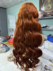 Couleur Brun Vietnamien Cheveux Vague Vierge Cheveux Humains Full Lace Front Perruque Bouclés Pour Les Femmes - Product Image 2