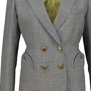 Blazer à carreaux ajusté pour homme printemps-automne 2026, croisé, décontracté, style universitaire, personnalisable OEM ODM, prêt à expédier - Product Image 5