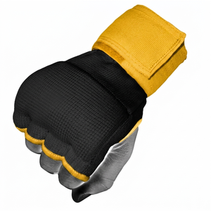 สายรัดข้อมือแบบยาว OEM สำหรับผู้ชายและผู้หญิง อุปกรณ์คาราเต้ ถุงมือฝึกซ้อมมวยแบบเจลครึ่งนิ้ว ปิดด้วยแถบตีนตุ๊กแก ป้องกันการกระแทก - Product Image 5
