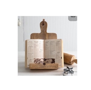 Support de livre de recettes en bois style palette vintage, support de livre de cuisine style ferme, support de tablette de cuisine, inspiré d'une planche à découper - Product Image 1