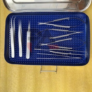 Juego de Instrumentos Microquirúrgicos Básicos para Cirugía de Mano con Estuche de Esterilización, Acero Inoxidable, Reutilizables, Autoclavables, Certificación CE - Product Image 1